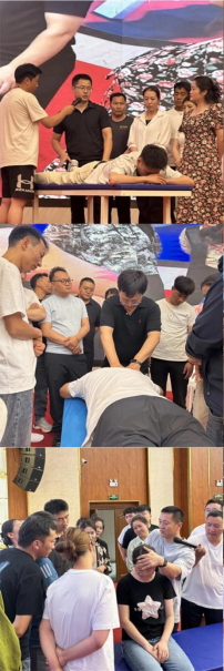 图为手法演示与互动交流现场