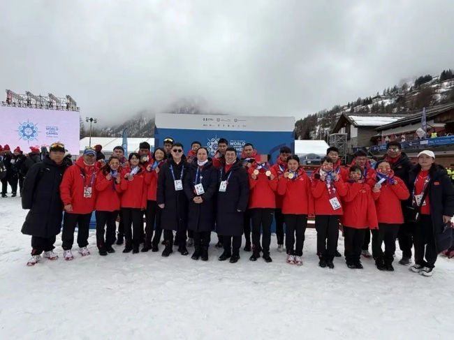 图为第十二届世界冬季特殊奥林匹克运动会现场
