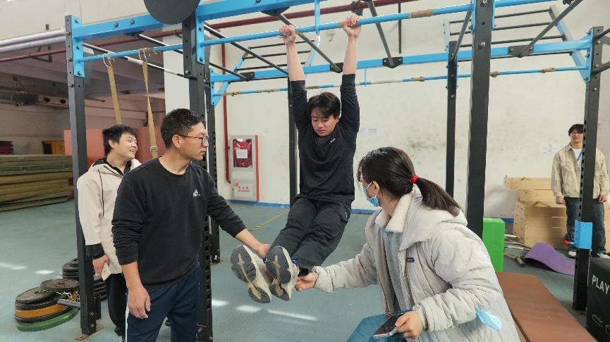 图为专项技能测试现场